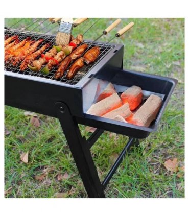 Large Portable Folding BBQ Grill Charcoal Barbecue Outdoor Patio Garden Party