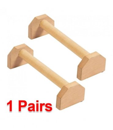 1 Pair 30cm Wooden Push up Bars Parallettes Bars Home Gym Workout Equipment