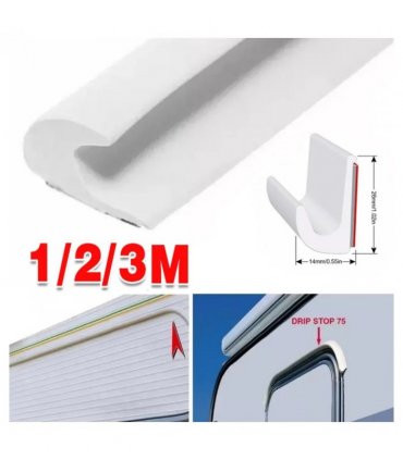 1 2 3 Meter Drip Stop Door Gutter Rain Deflector Caravan Motorhome Camper Van-1M
