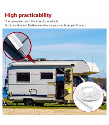 1 2 3 Meter Drip Stop Door Gutter Rain Deflector Caravan Motorhome Camper Van-1M