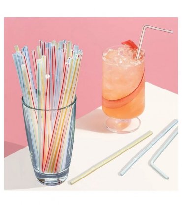1000 x Plastic Straws Bendy Colourful Straw Birthday Wedding Summer Party Drink