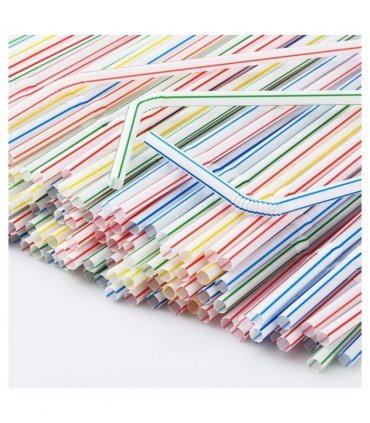 1000 x Plastic Straws Bendy Colourful Straw Birthday Wedding Summer Party Drink