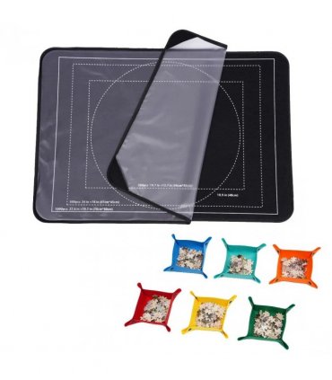 NEW Jigsaw Puzzle Board 1000 Pieces, 32"x22" Storage with 6 Sorting Trays & Cover UK
