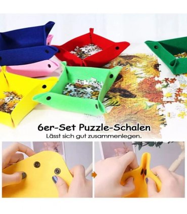 NEW Jigsaw Puzzle Board 1000 Pieces, 32"x22" Storage with 6 Sorting Trays & Cover UK