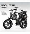 KOOLUX X11 750W Dual Battery Folding Electric Bike 20*4.0 Kenda Fat Tire Hydraulic Brake E-Bike 80-150KM Long Range Foldable Ebike UK Stock