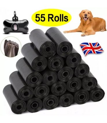 1100x Dog Poo Bags Biodegradable Pet Cat Dog Poop Waste Bags with Dispenser UK NEW