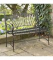 AcaciaHome Durable & Stylish Vintage Garden Bench in  Antique Finish - Premium Wrought Iron Outdoor Seating for Adults & Kids, Garden or Patio Decor