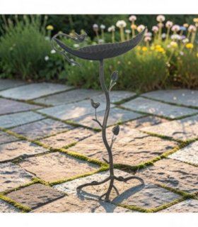 Decorative Metal Bird Garden Feeder with hanging hook, Weather-Resistant, Eye-Catching Yard Décor