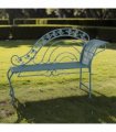 AcaciaHome Durable & Stylish Vintage Garden Bench in  Antique Finish - Premium Wrought Iron Outdoor Seating for Adults & Kids, Garden or Patio Decor