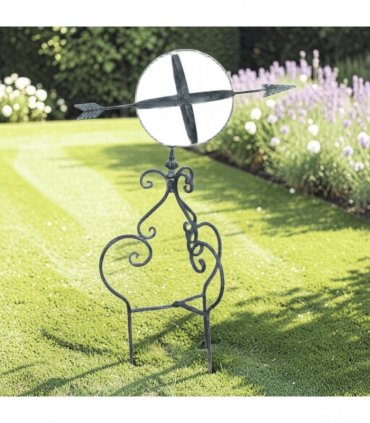 AcaciaHome Durable & Vintage Armillary Sphere Metal Garden Sculpture - Weatherproof Garden Ornament, Decorative Plant Support with Patina Finish for Garden, Porch & Flower Beds