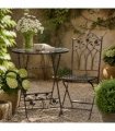 AcaciaHome Durable and Stylish Metal Garden Bistro Set – 3-Piece Outdoor Table and Comfortable Chairs, Durable Iron and Steel Construction, Perfect for Relaxing outdoor and garden