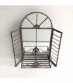 AcaciaHome Vintage Metal Wall Planter Holder - Indoor/Outdoor Garden & Patio Decor for Living & Garden Spaces