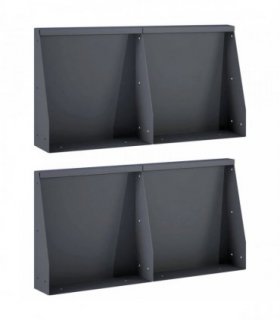 vidaXL Retaining Wall 4 pcs 40 x 12 x 40 cm Steel Anthracite