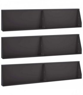 vidaXL Retaining Wall 6 pcs 100 x 12 x 50 cm Steel Black
