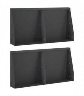 vidaXL Retaining Wall 4 pcs 40 x 12 x 50 cm Steel Black