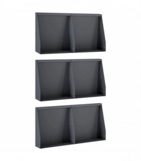 vidaXL Retaining Wall 6 pcs 40 x 12 x 40 cm Steel Anthracite
