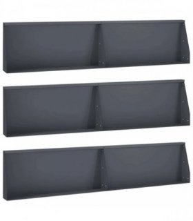 vidaXL Retaining Wall 6 pcs 100 x 12 x 40 cm Steel Anthracite