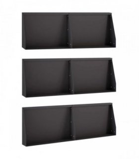 vidaXL Retaining Wall 6 pcs 60 x 12 x 50 cm Steel Black