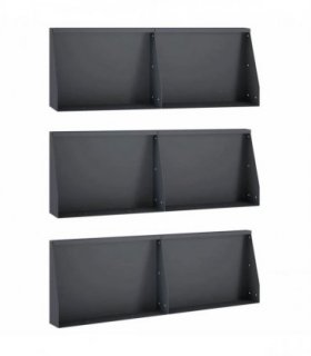 vidaXL Retaining Wall 6 pcs 60 x 12 x 30 cm Steel Anthracite
