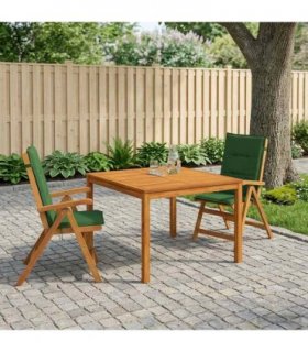 vidaXL 3-Piece Garden Dining Set 3 pcs Natural Solid Acacia Wood