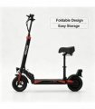 H9 Electric Scooter with Seat, 500W Peak 48V 15.6Ah, 10 Inch Vacuum Tire, Foldable Adult Commuter E‑Scooter, IP54 Waterproof, UK Warehouse In Stock