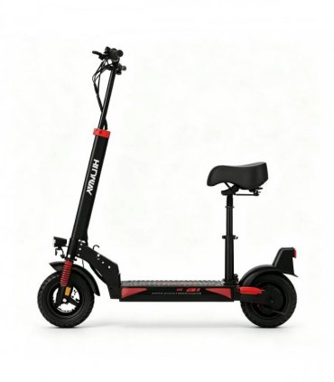 H9 Electric Scooter with Seat, 500W Peak 48V 15.6Ah, 10 Inch Vacuum Tire, Foldable Adult Commuter E‑Scooter, IP54 Waterproof, UK Warehouse In Stock
