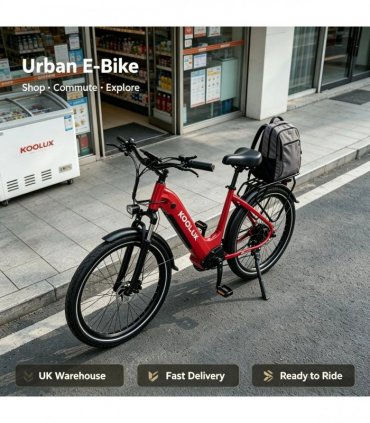 KOOLUX X2 Step‑Through Electric Bike, 500W Motor 48V 15Ah Battery, 26 Inch Kenda Tires Hydraulic Disc Brake, Adult Urban Commuter E‑Bike, UK Warehouse Stock