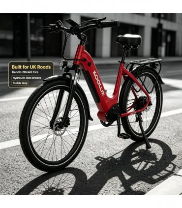KOOLUX X2 Step‑Through Electric Bike, 500W Motor 48V 15Ah Battery, 26 Inch Kenda Tires Hydraulic Disc Brake, Adult Urban Commuter E‑Bike, UK Warehouse Stock
