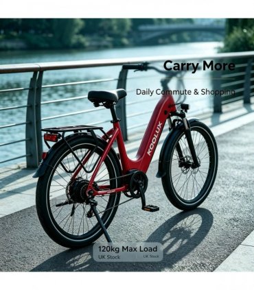 KOOLUX X2 Step‑Through Electric Bike, 500W Motor 48V 15Ah Battery, 26 Inch Kenda Tires Hydraulic Disc Brake, Adult Urban Commuter E‑Bike, UK Warehouse Stock