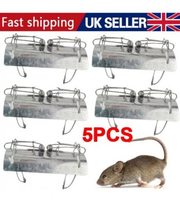 5x Set Tunnel Mole Trap | Heavy Duty Metal Quick and Effective Dual Entry New UK