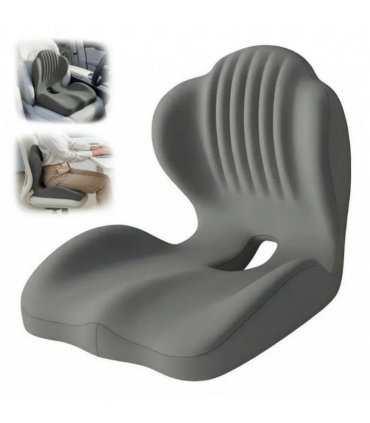 2-in-1 Ergonomic Back and Seat Cushion with Lumbar Support Tailbone Pain Relief