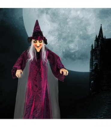 71in Life Size Hanging Witch Talking Halloween Everyday Decoration