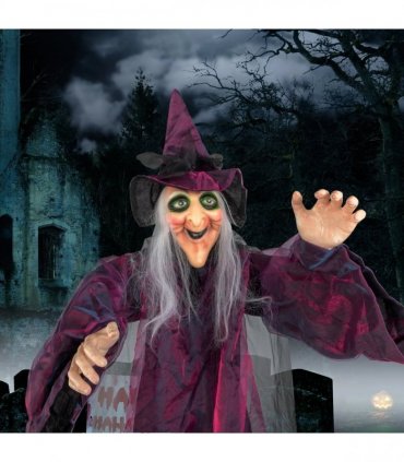 71in Life Size Hanging Witch Talking Halloween Everyday Decoration