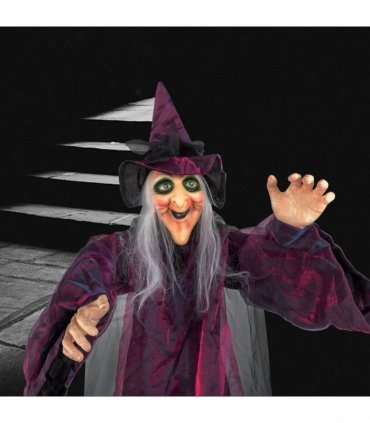 71in Life Size Hanging Witch Talking Halloween Everyday Decoration