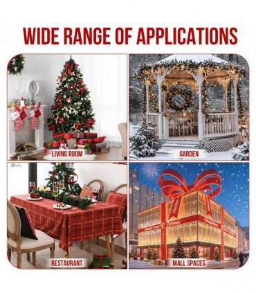 Pre-lit Outdoor Giant Bowknot Christmas Decoration, Lighted Metal Frame with 124 Warm White LED Lights, for Front Door Gate Wall Indoor Outdoor Holiday Party, Golden