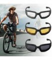 3 Pair Motorcycle Biker Riding Glasses Anti UV Wind Resistant Padded Sunglasses