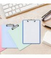 12X A4 Foolscap Multicolor Clipboard Foolscap PVC Clip Board 5 Star Office UK