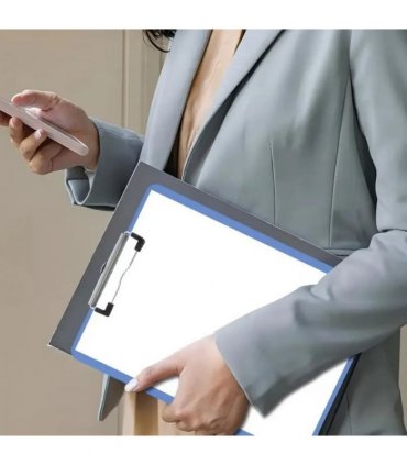12X A4 Foolscap Multicolor Clipboard Foolscap PVC Clip Board 5 Star Office UK