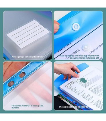 Document Wallets Expandable File Folder  A4 Punched Pockets  Pack of 12
