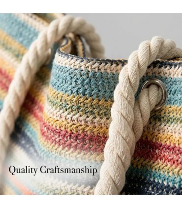 Women Handbag Shoulder bagsNew Summer Large-Capacity Rainbow Shoulder & Tote Bag