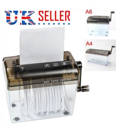 Portable A6 Paper Hand Shredder Manual Straight Cut Home Office-A6