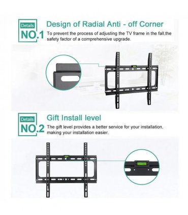 TV WALL BRACKET MOUNT SLIM FOR 26 30 32 40 42 50 63 INCH FLAT 3D LCD LED PLASMA