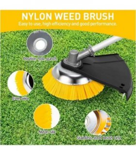 8 Inch Nylon Brushcutter Strimmer Brush Head For Moss and Path Weed Removal UK