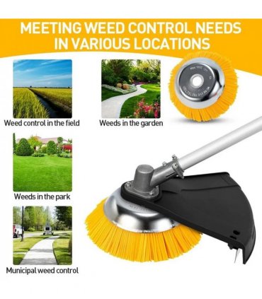 8 Inch Nylon Brushcutter Strimmer Brush Head For Moss and Path Weed Removal UK