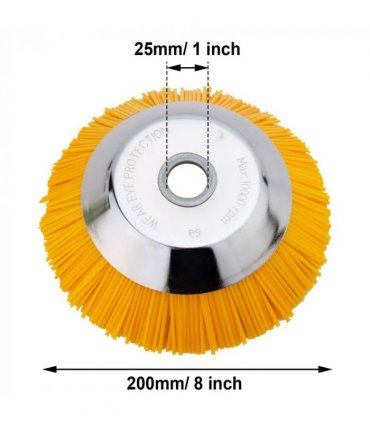 8 Inch Nylon Brushcutter Strimmer Brush Head For Moss and Path Weed Removal UK