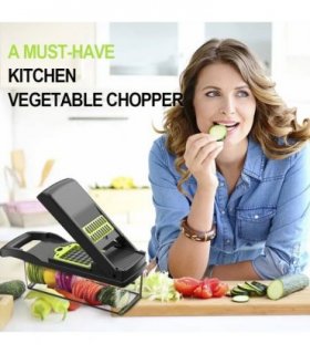 16 in 1 Vegetable Chopper Salad Fruit Mandolin Slicer Food Dicer Cutter Peeler~
