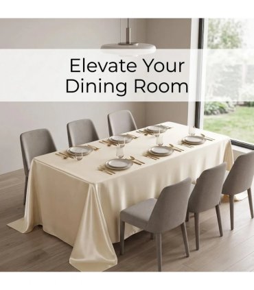 Tablecloth Table Cover Cloth Rectangular Tablecloth Rectangle Wedding Tablecloth-beige