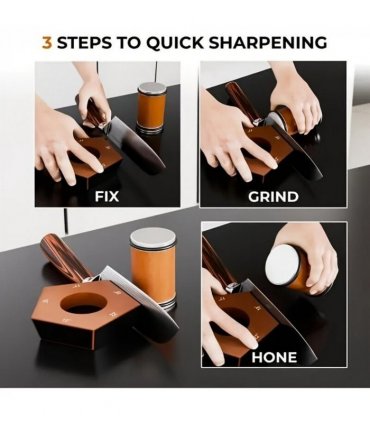 Pro Diamond Rolling Knife Sharpener 5 Adjustable Angles Magnetic Base Hone Tool