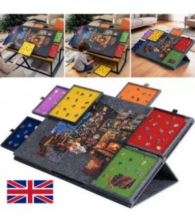 1000/1500Pcs jigsaw Puzzle Table Storage-Board 6-Drawer Adjustable Tilting Lightweigh-1000pcs Jigsaw Puzzle Board