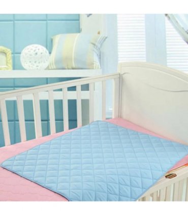 Washable Absorbent Incontinence Bed Pads Mats Sheet Mattress Reusable Protector-Blue 70*120cm